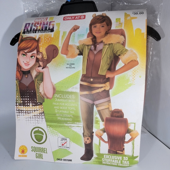 Squirrel Girl Marvel Rising Secret Warriors Costume Childs Girl L 12-14 Rubies - Picture 2 of 8